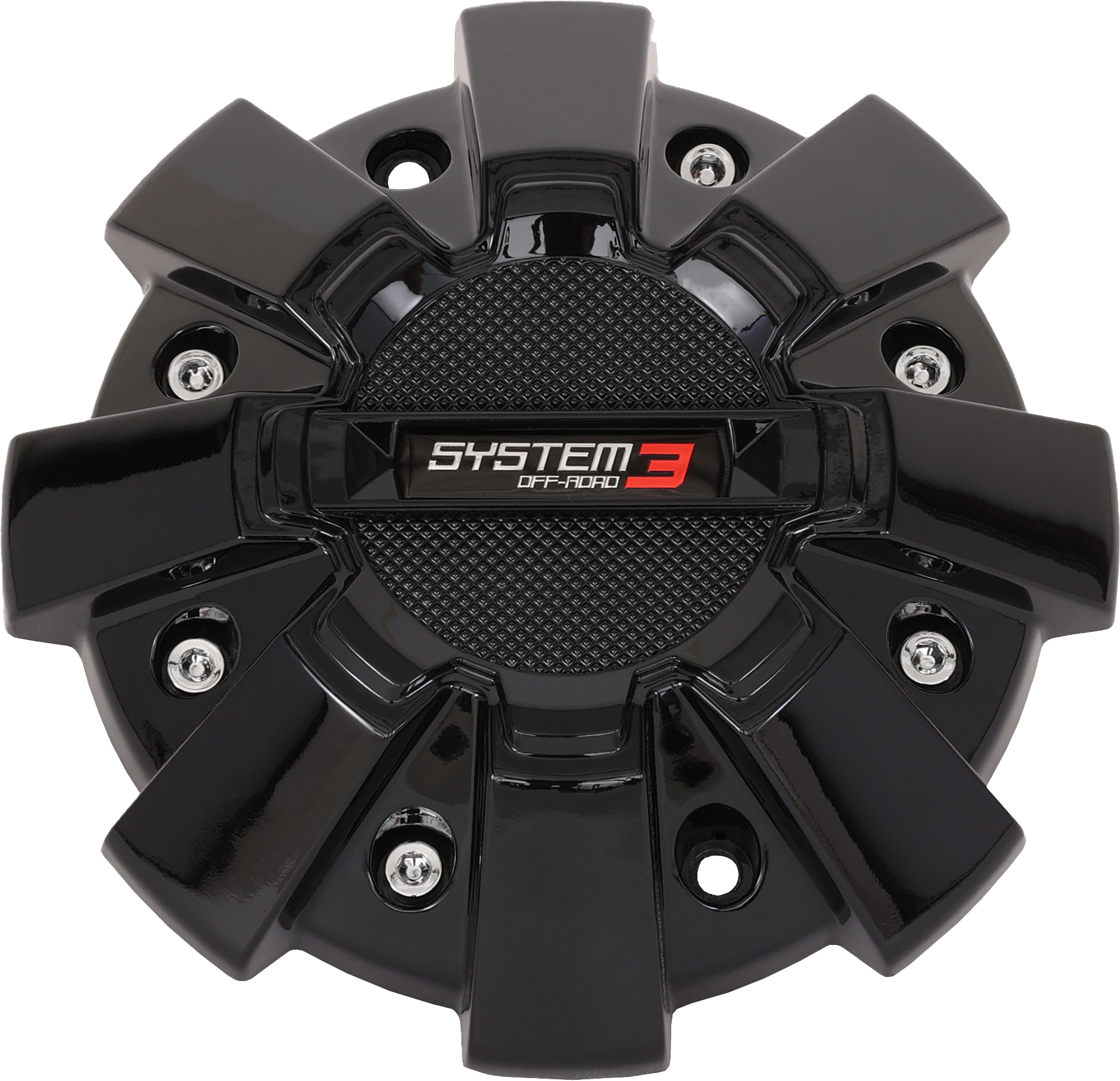 ST7 CENTER CAP DUAL FIT BOLT-IN GLOSS BLACK