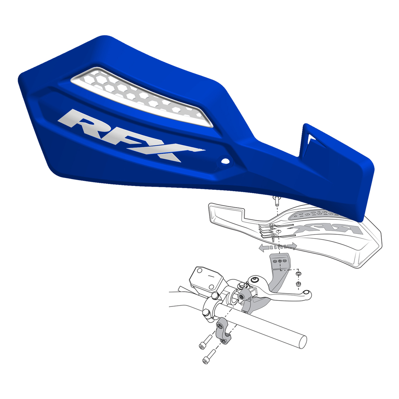 RACE SERIES HANDGUARD BLUE INC MOUNT KIT