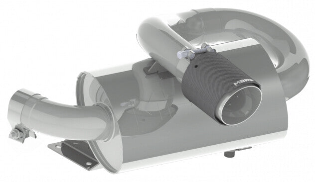 SINGLE SLIP-ON CENTER EXIT W/ PERFORMANCE MUFFLER CF TIP