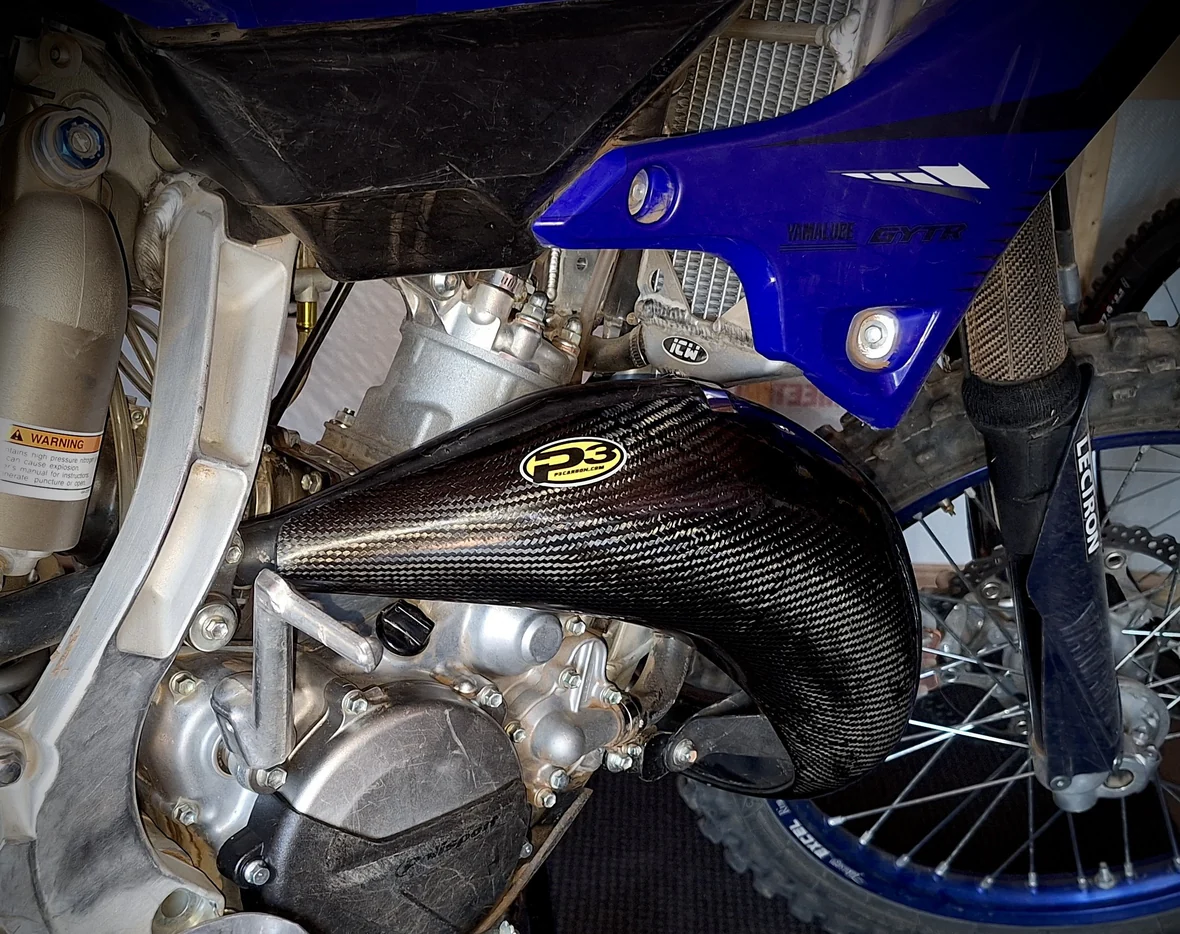 PIPE GUARD CARBON FIBER YAM YZ125