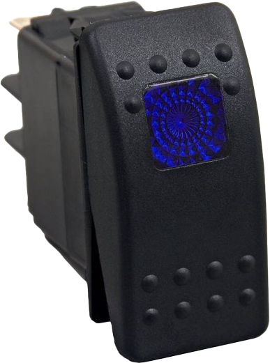 LIGHTED ROCKER SWITCH BLUE