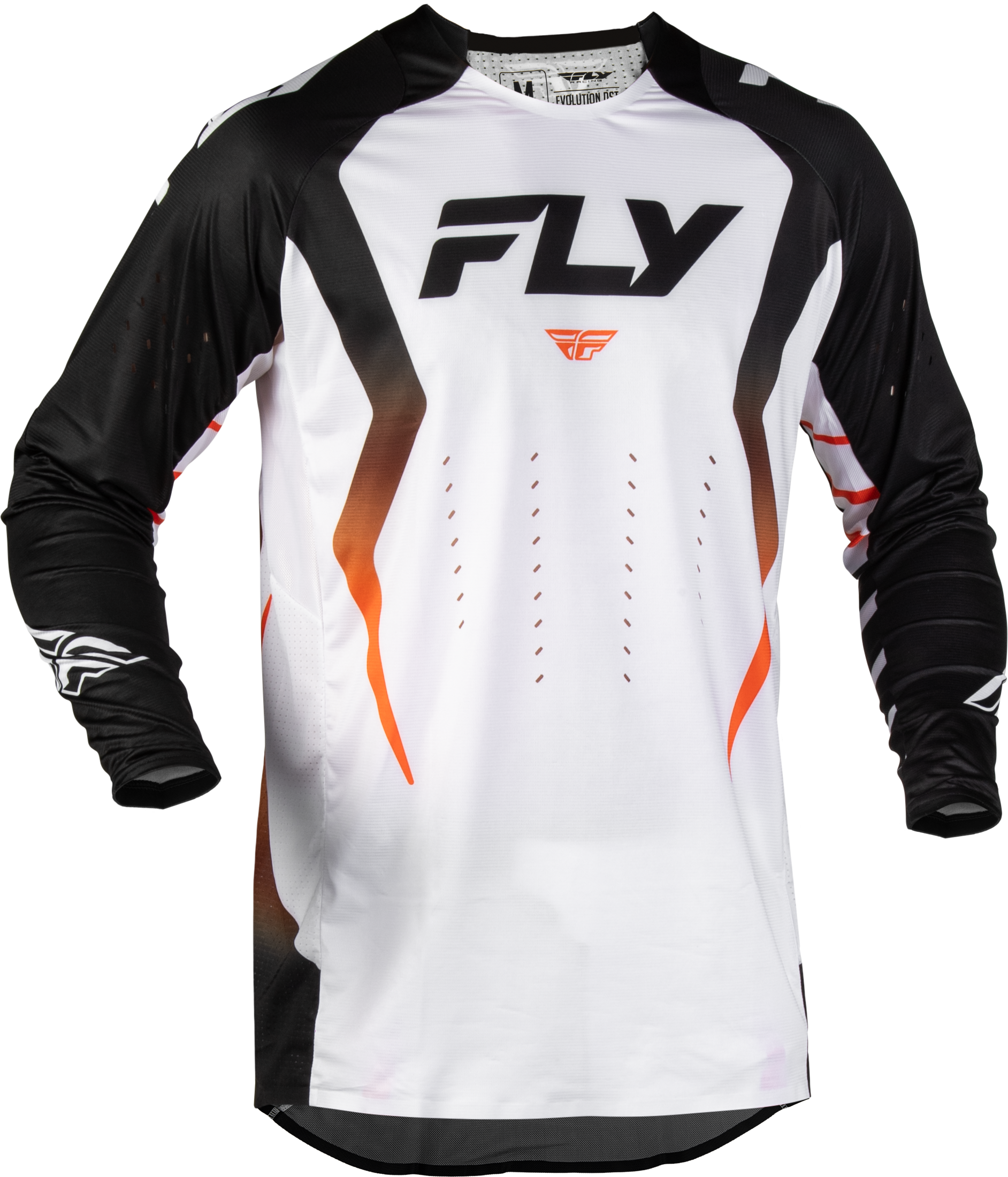 EVOLUTION DST BOLT JERSEY WHITE/BLACK/ORANGE MD