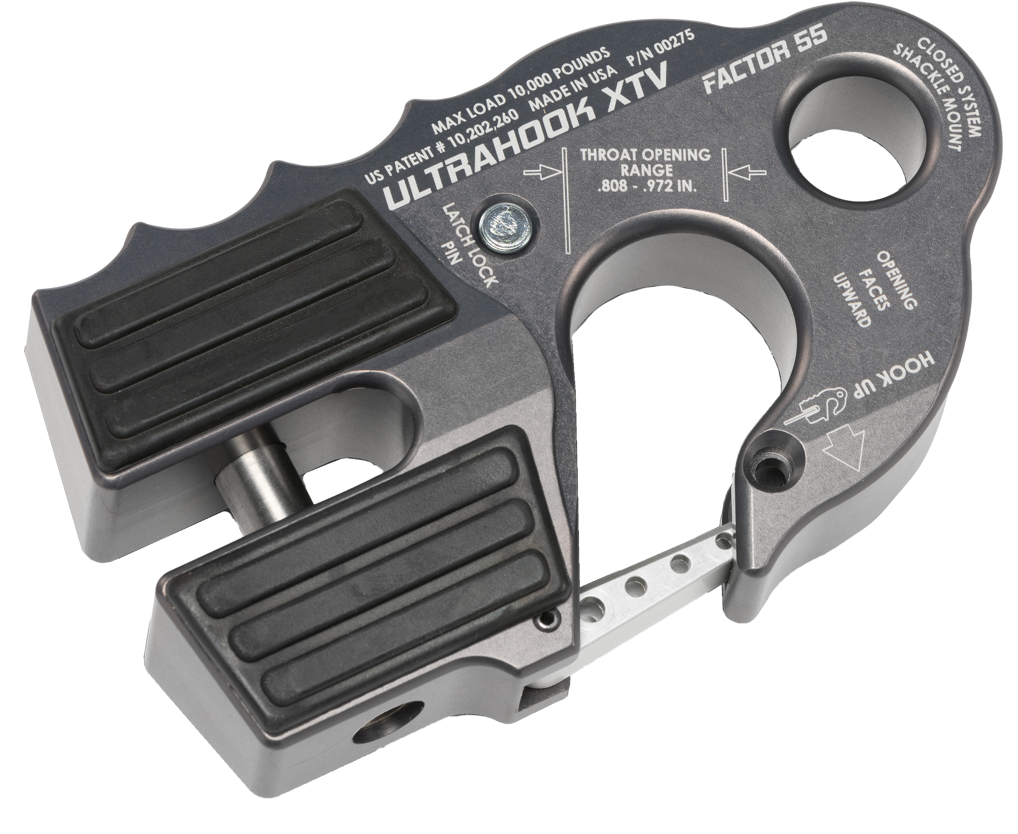 ULTRAHOOK XTV WINCH SHACKLE MOUNT GREY
