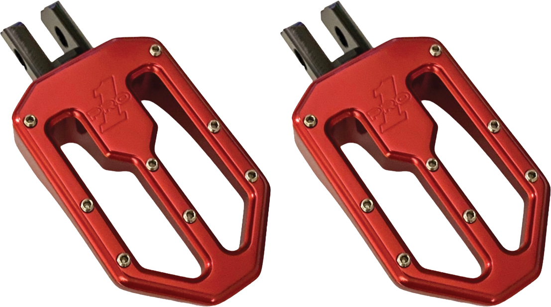 PRO ONE M8 PEG MOTO V2 RED ANODIZE