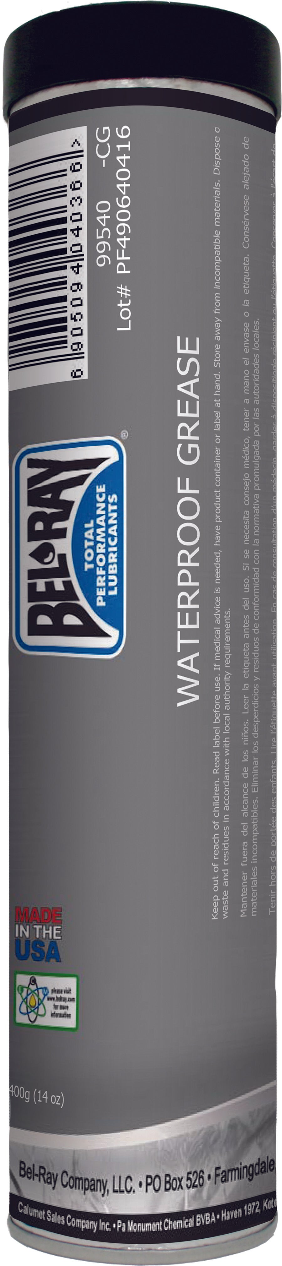 WATERPROOF GREASE CARTRIDGE 14 OZ (10/CASE SOLD EA)