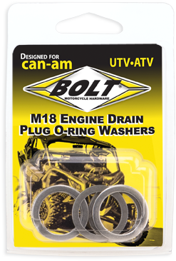 ENGINE DRAIN PLUG WASHER M18X24 ALUMINUM 5PK