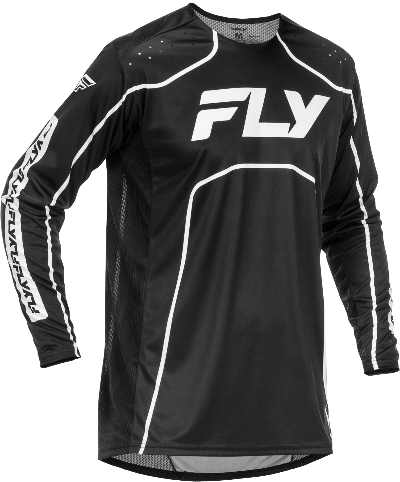 YOUTH RAYCE BICYCLE JERSEY BLACK/WHITE YM