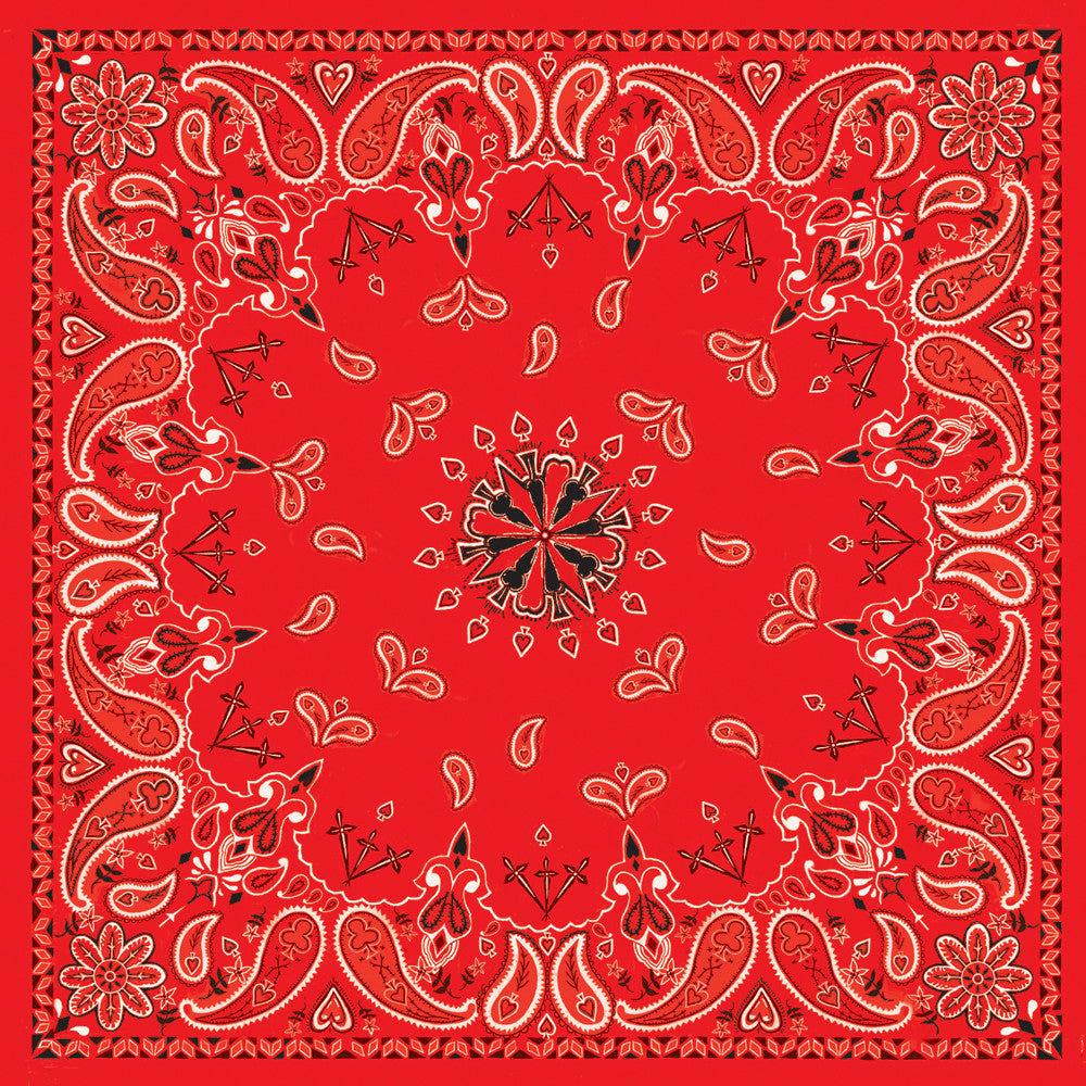 BANDANNA RED PAISLEY #26-4031