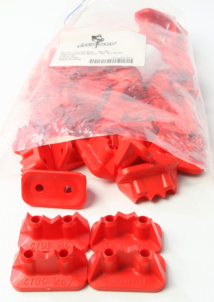 SUPER-LITE PRO SERIES DOUBLE BACKERS 0.75" 48/PK RED
