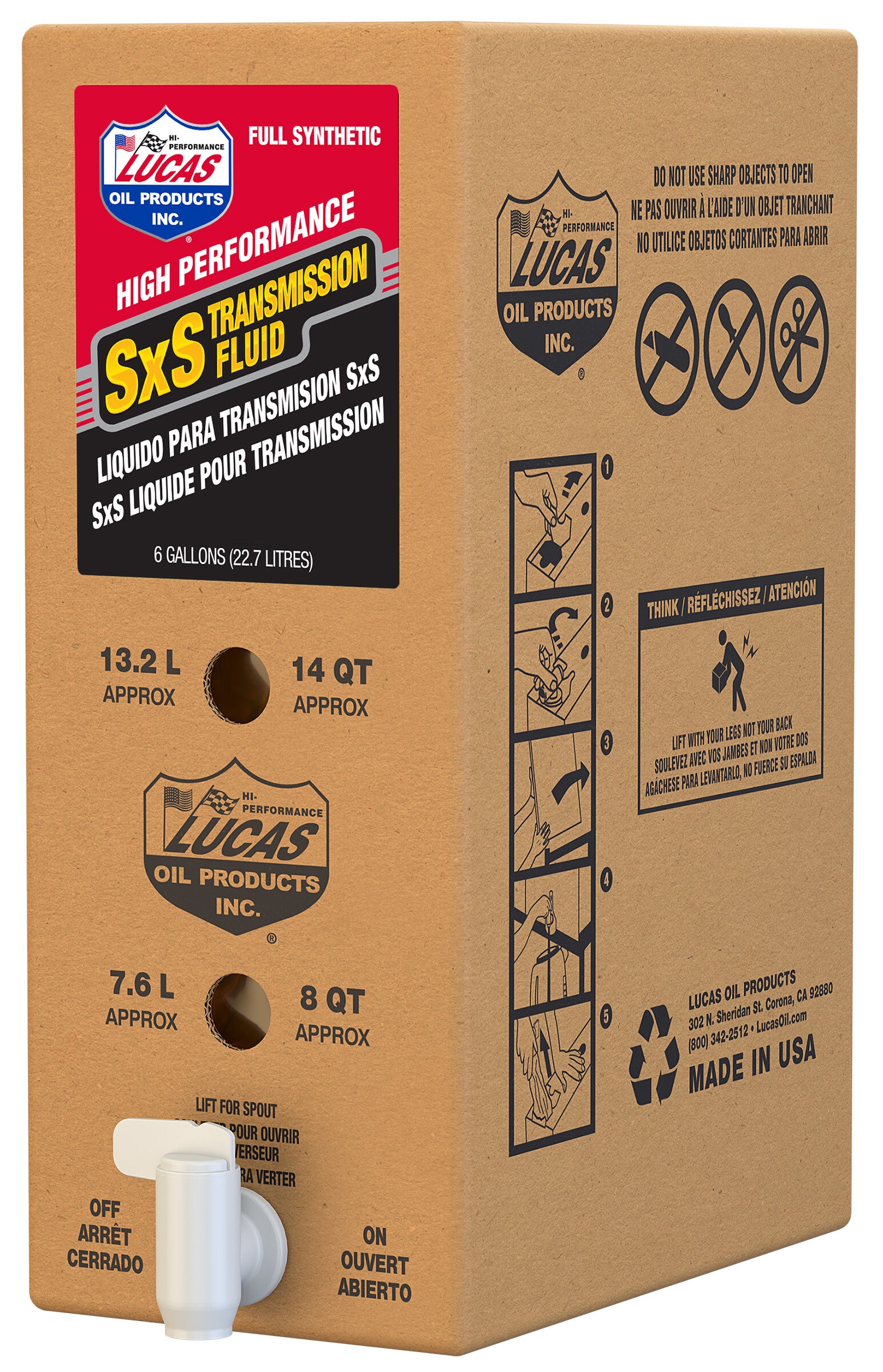 SXS SYNTHETIC TRANSMISSION OIL 6GAL BIB