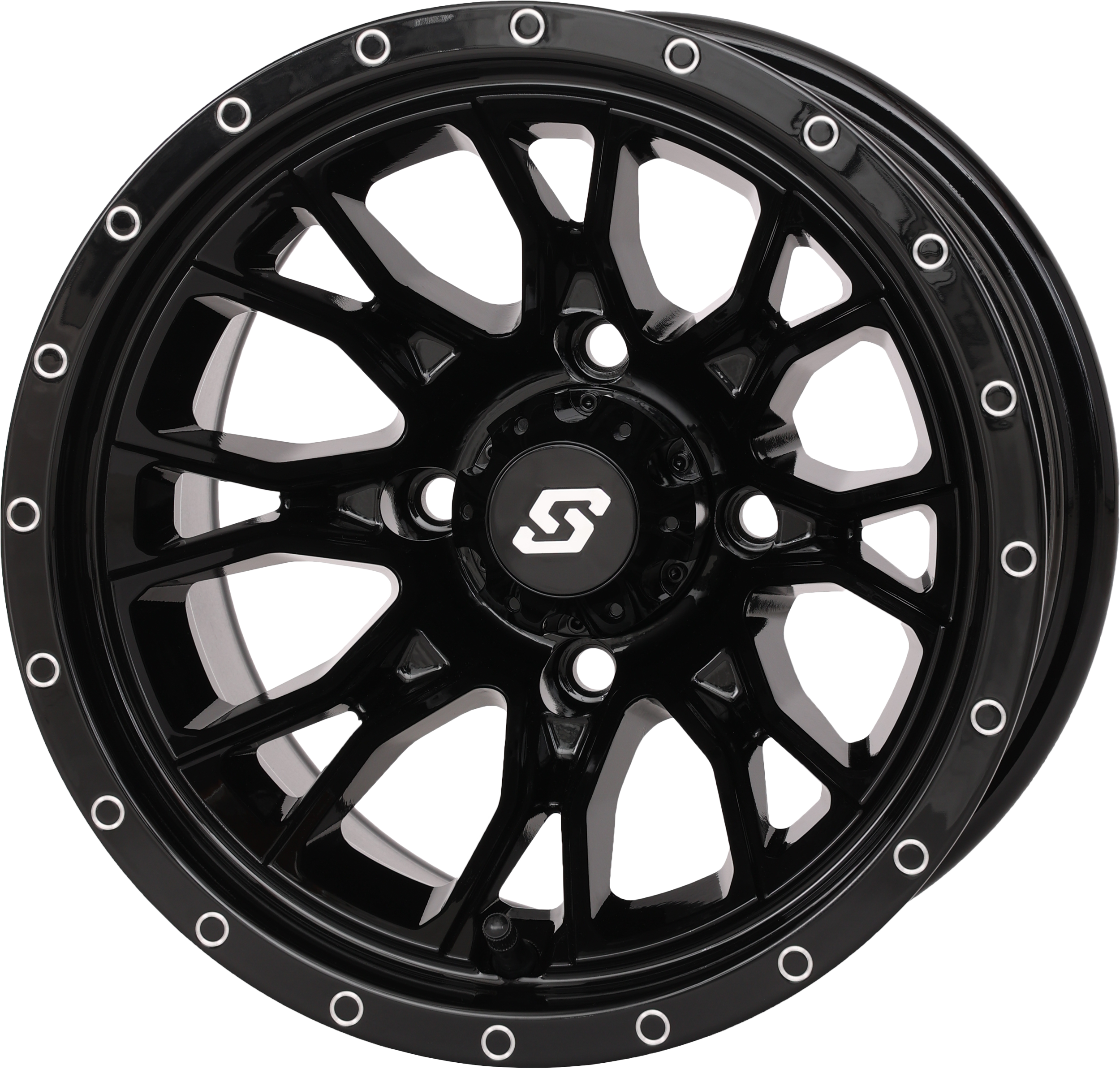 FUSION WHEEL 12X7 2+5 4/110 GLOSS BLACK