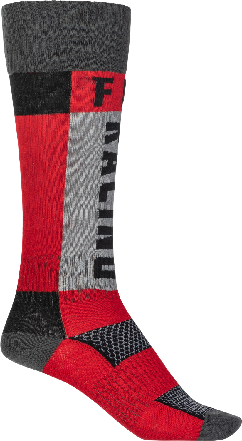 MX SOCKS THICK RED/GREY SM/MD