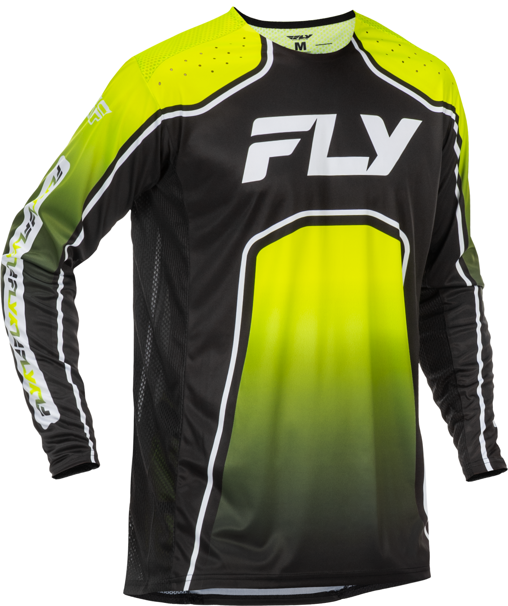 YOUTH RAYCE BICYCLE JERSEY LIME/BLACK/WHITE YS