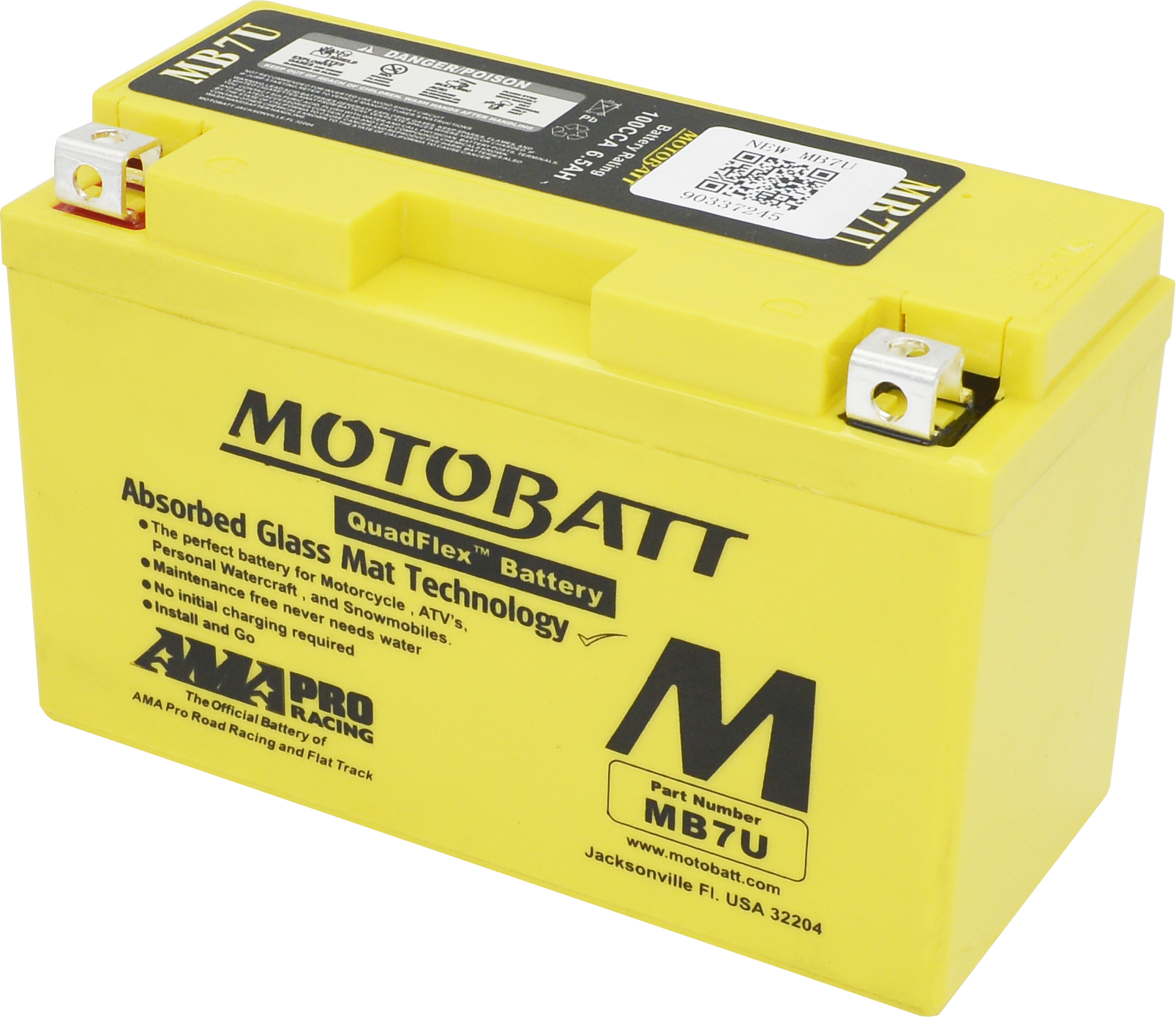 BATTERY MB7U SEALED FACTORY ACTIVATED