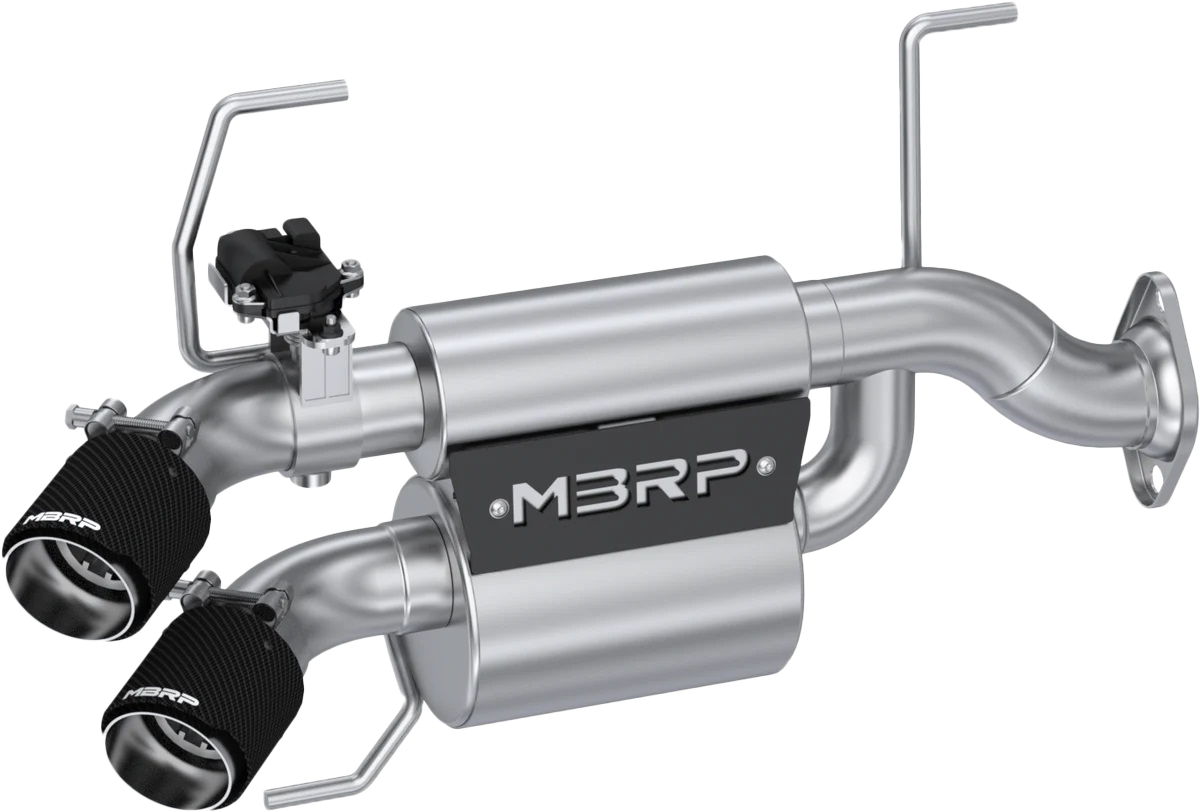 DUAL STACKED SLIP-ON SYSTEM W/ ACTIVE EXHAUST CF TIP