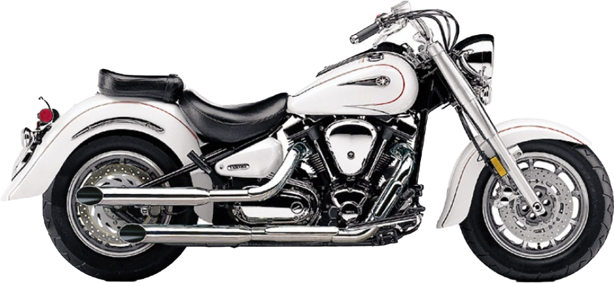 BLVD SLASHCUT SLIP ON CHROME YAM V-STAR 1100