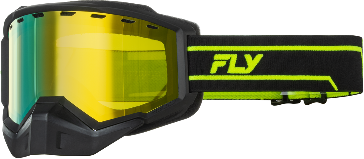 FOCUS SNOW HI-VIS/BLACK W/GOLD MIRROR/YELLOW LENS