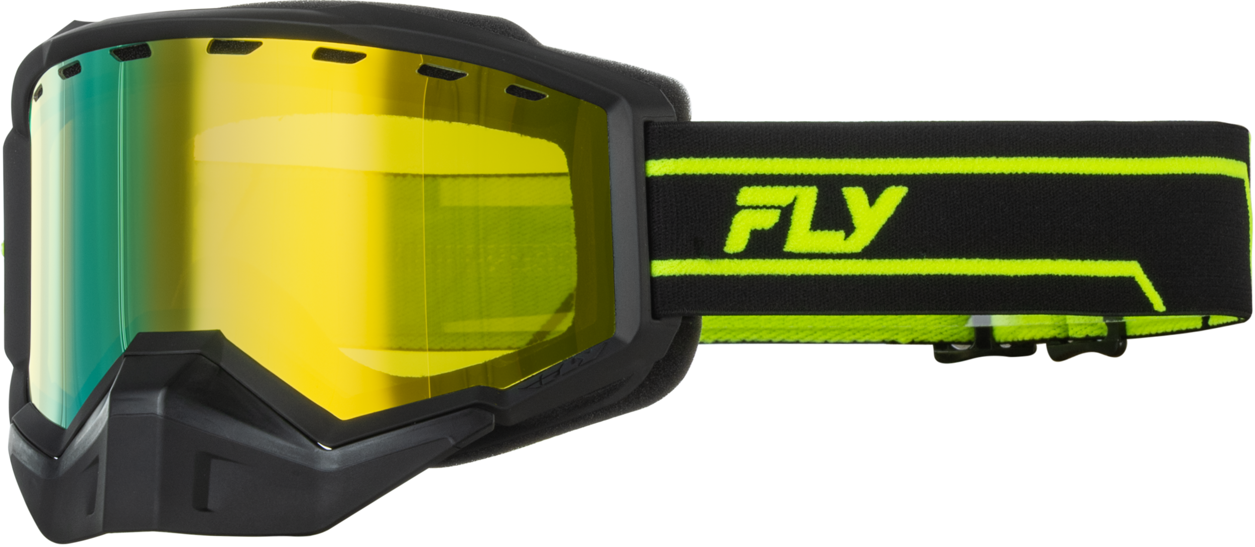 FOCUS SNOW HI-VIS/BLACK W/GOLD MIRROR/YELLOW LENS
