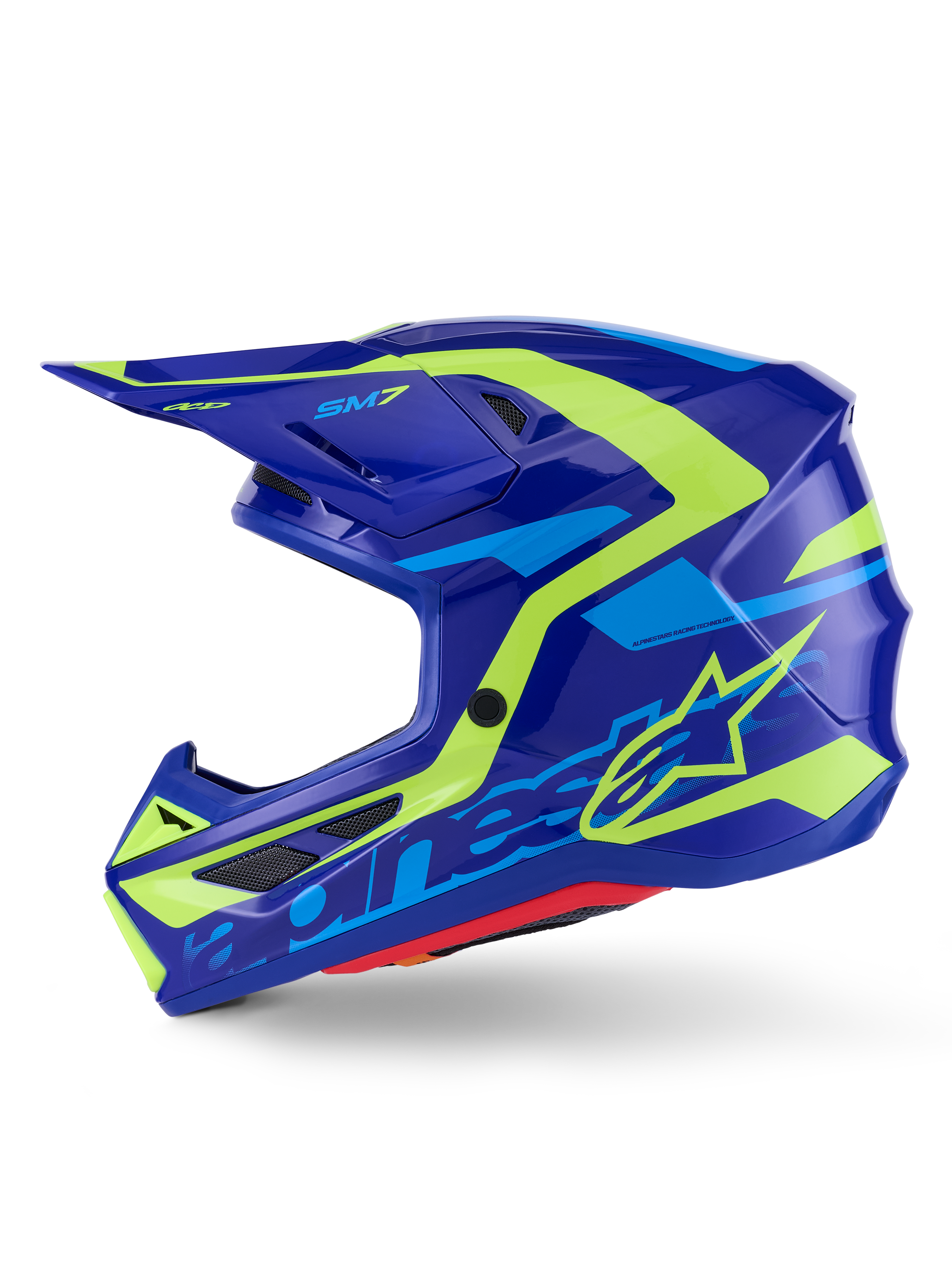 SM7 DEED HELMET BLUE/YLW FLUO GLOSSY SM