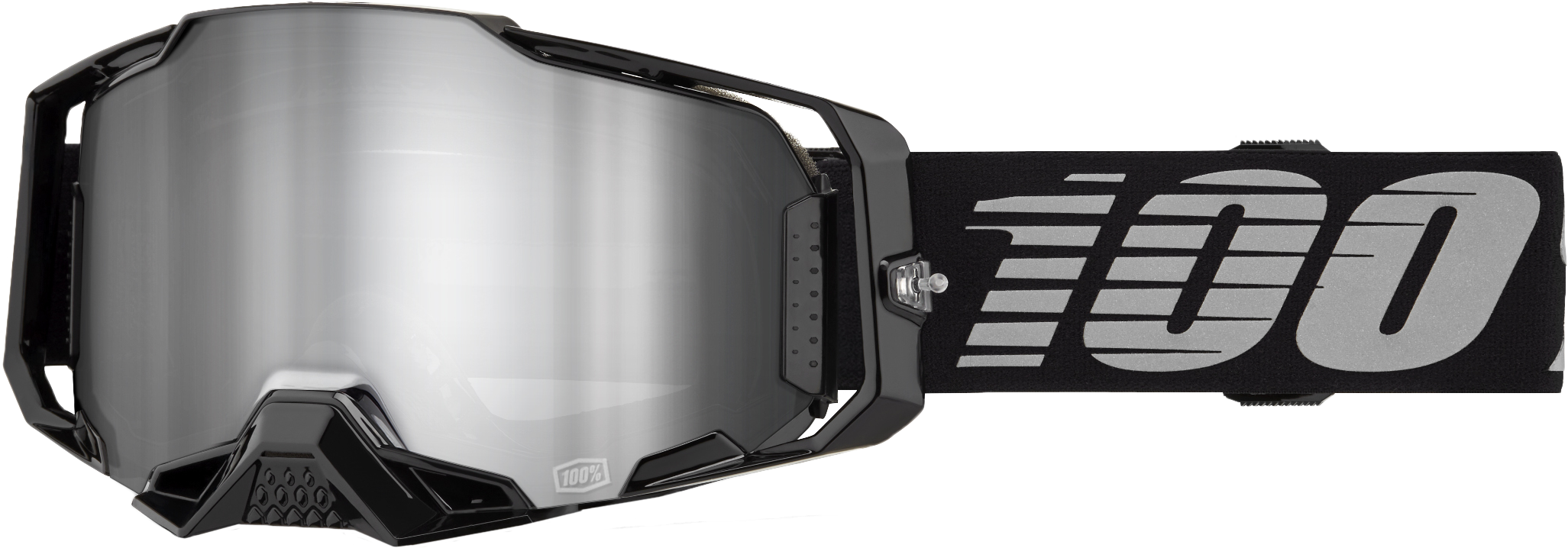 ARMEGA GOGGLE BLACK MIRROR SILVER LENS