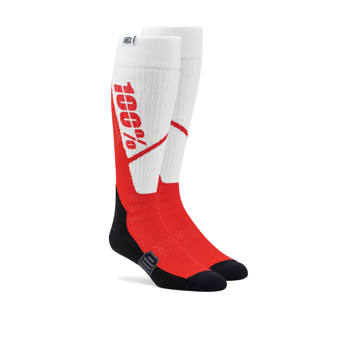 TORQUE THICK COMFORT MX SOCKS WHITE/RED LG/XL