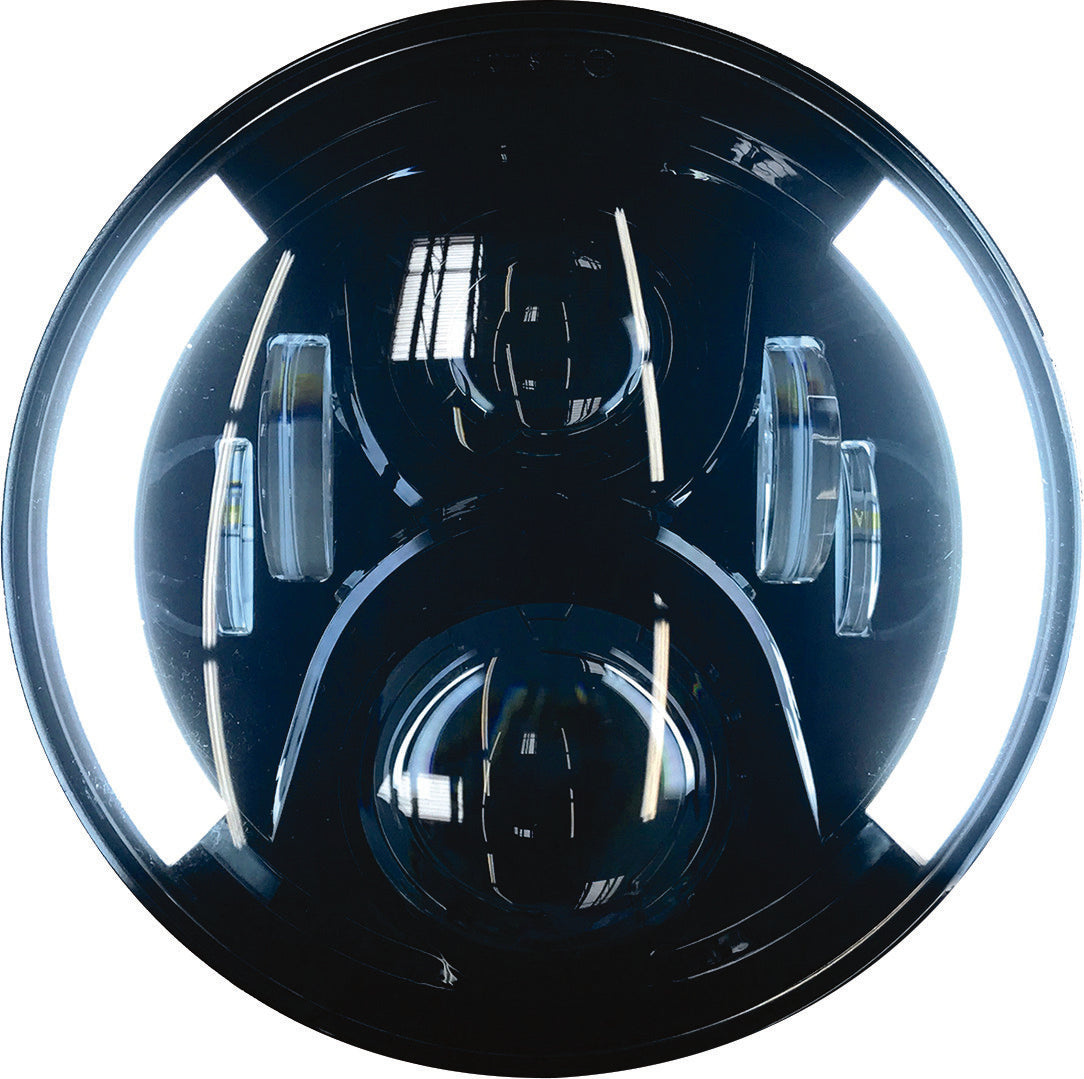 HIGH DEFINITION 7" LED HEADLIG PARTIAL HALO BLACK