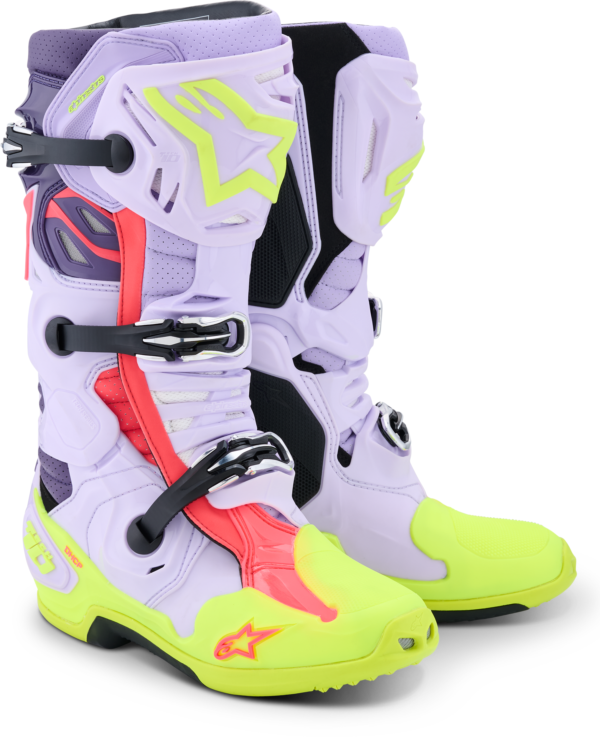 TECH 10 SUPERVENTED PURP/YLW FLUO/DIVA PINK 10