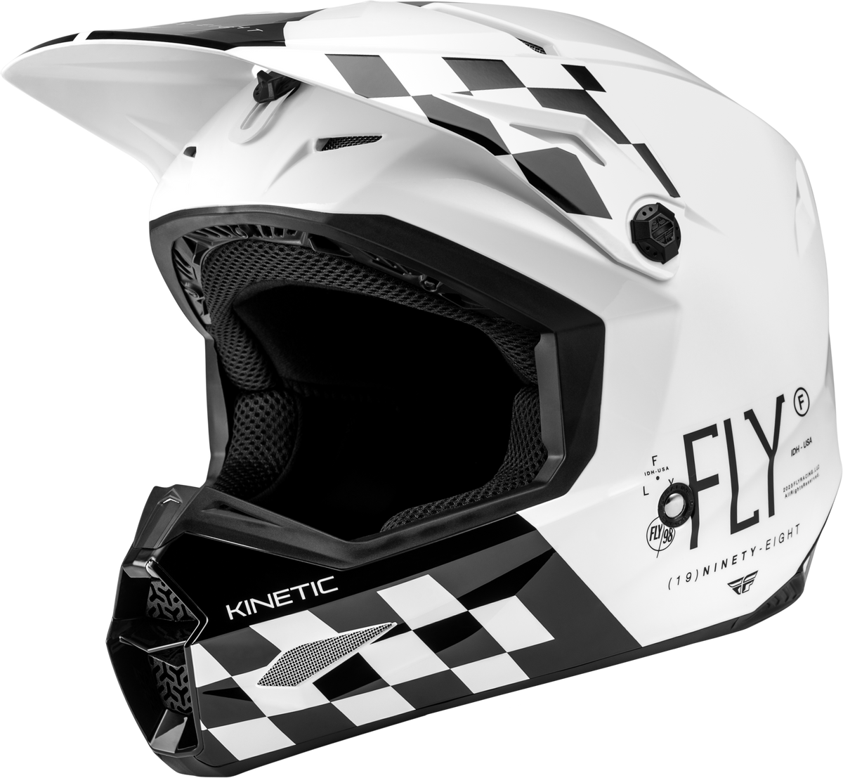 KINETIC LITE RIVAL HELMET GLOSS WHITE/BLACK MD