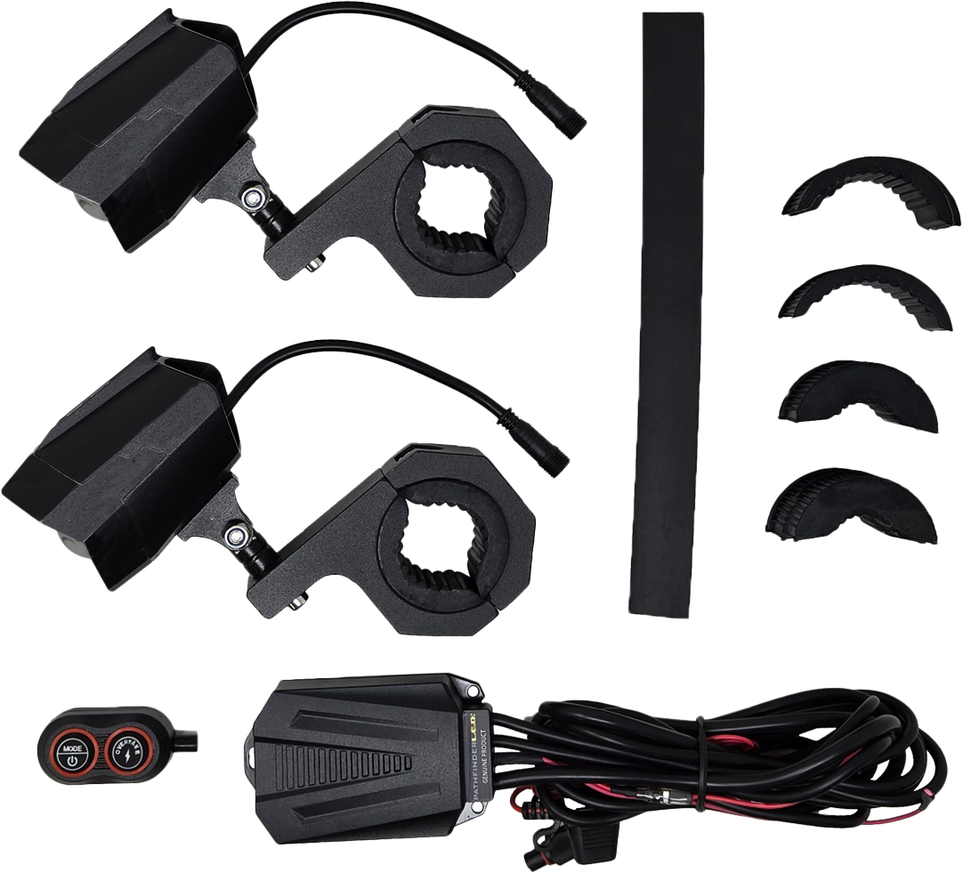 DUAL SWITCHBACK LED LIGHTS BLACK WIRELESS REMOTE PR