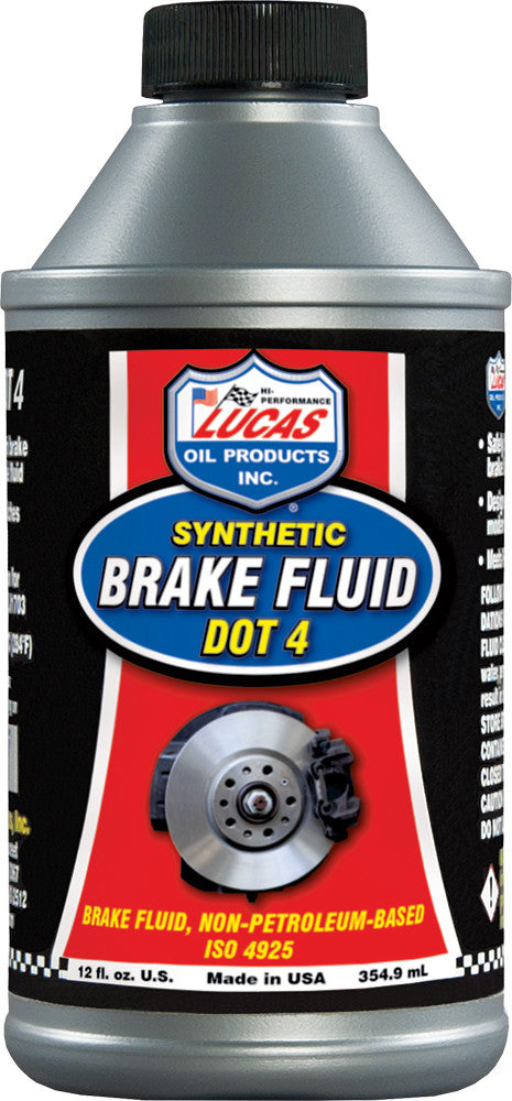 SYNTHETIC BRAKE FLUID DOT 4 12 OZ (12/CASE SOLD EA)