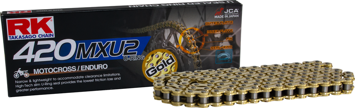 GB420MXU2 DRIVE CHAIN GOLD 420 X 130
