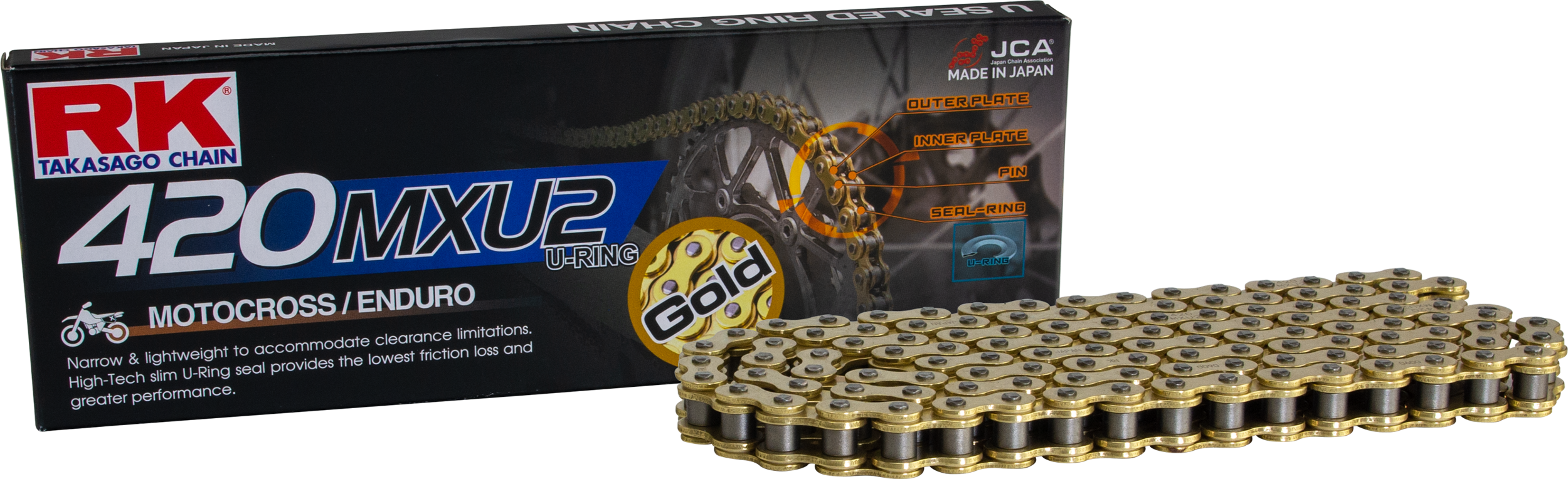 GB420MXU2 DRIVE CHAIN GOLD 420 X 130