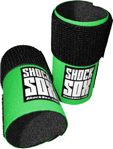 SHOCK SOX 4"U GREEN UPSIDE DOWN FORKS