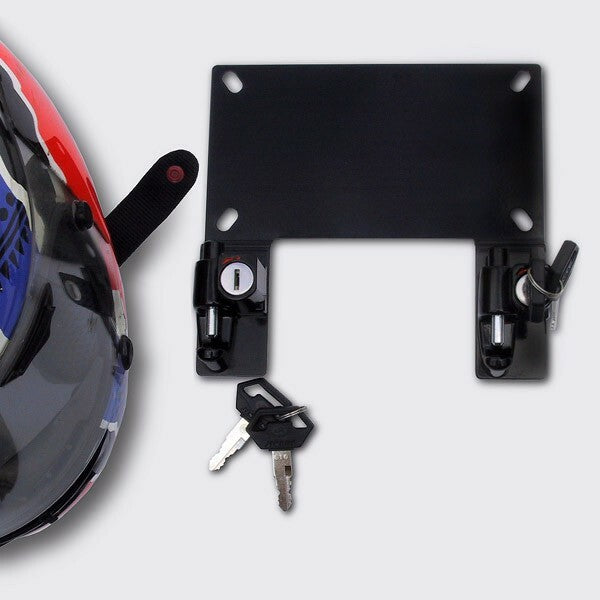 LICENSE PLATE BRACKET W/HELMET LOCK BLACK BMW