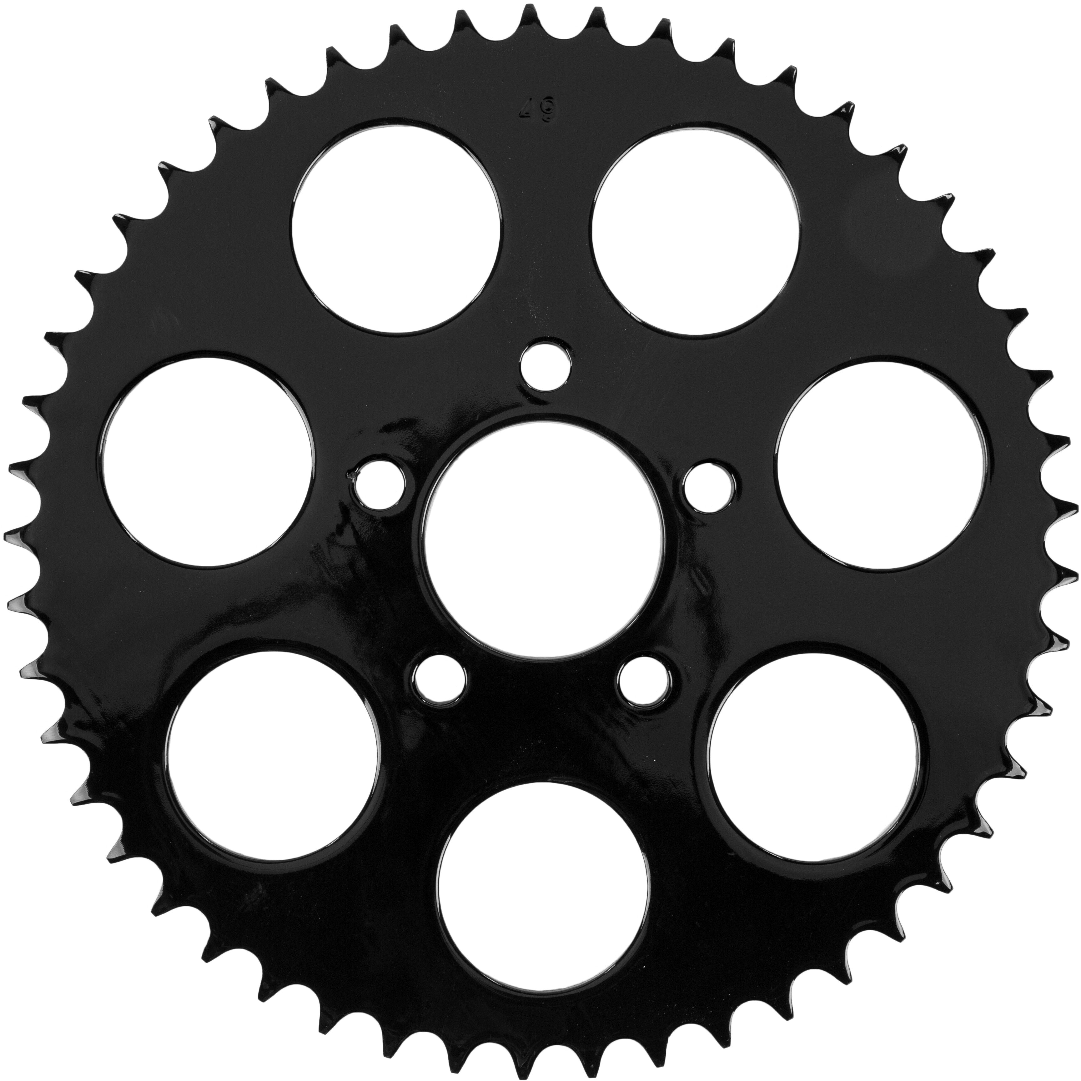 GLOSS BLACK REAR SPROCKET 49T BIG TWIN 00-13