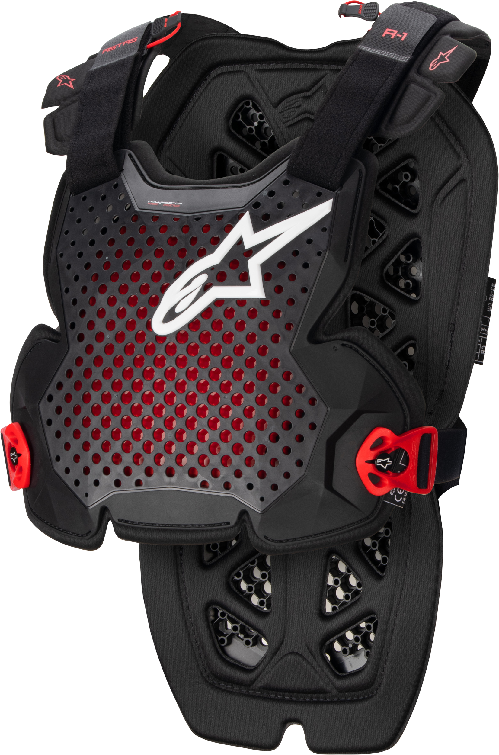 A-1 CHEST PROTECTOR ANTHRACITE/BLACK/RED  MD/LG