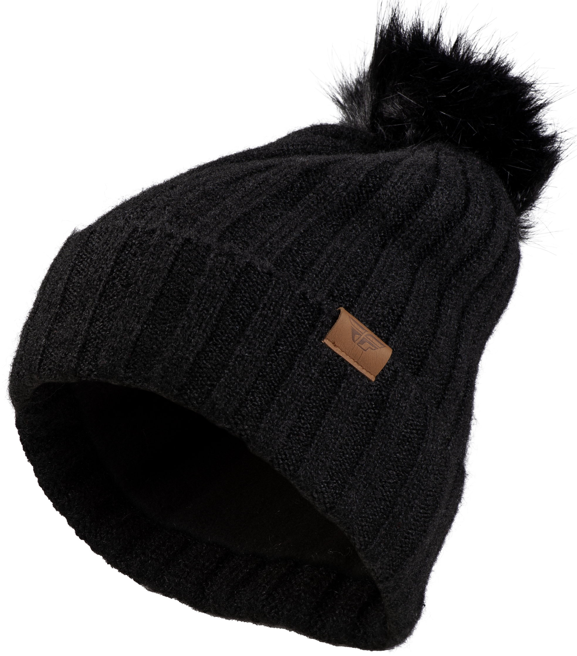 FLY WOMEN'S SNOW POM BEANIE BLACK