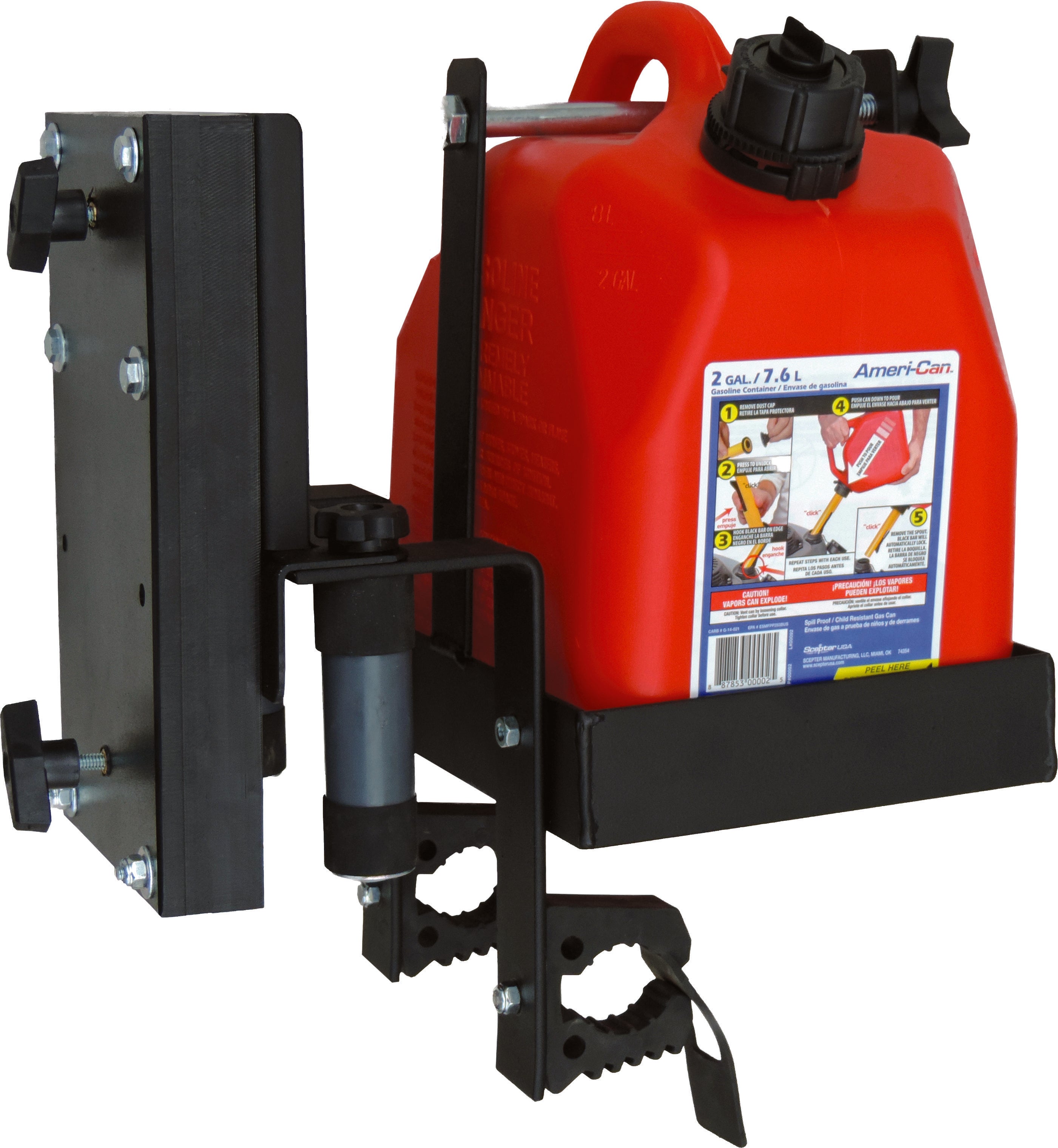 Auxiliary Fuel Can/Chainsaw/Tool Holder for UTV