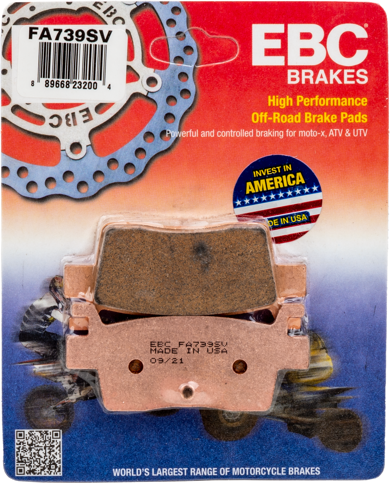 BRAKE PADS FA739SV SEVERE DUTY SV SERIES