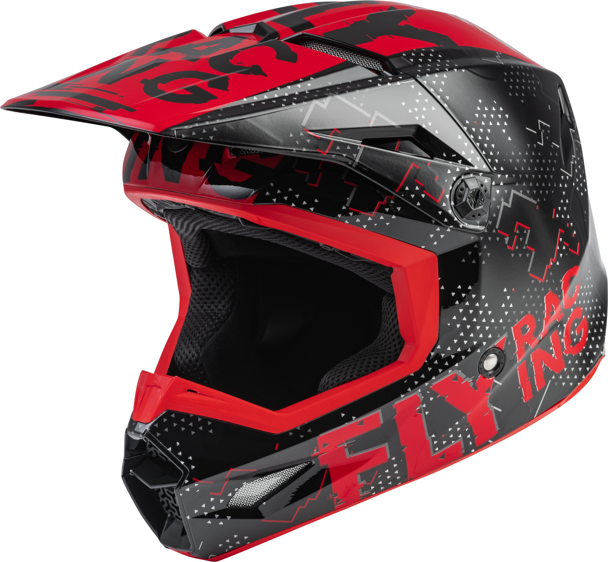 YOUTH KINETIC SCAN HELMET BLACK/RED YL