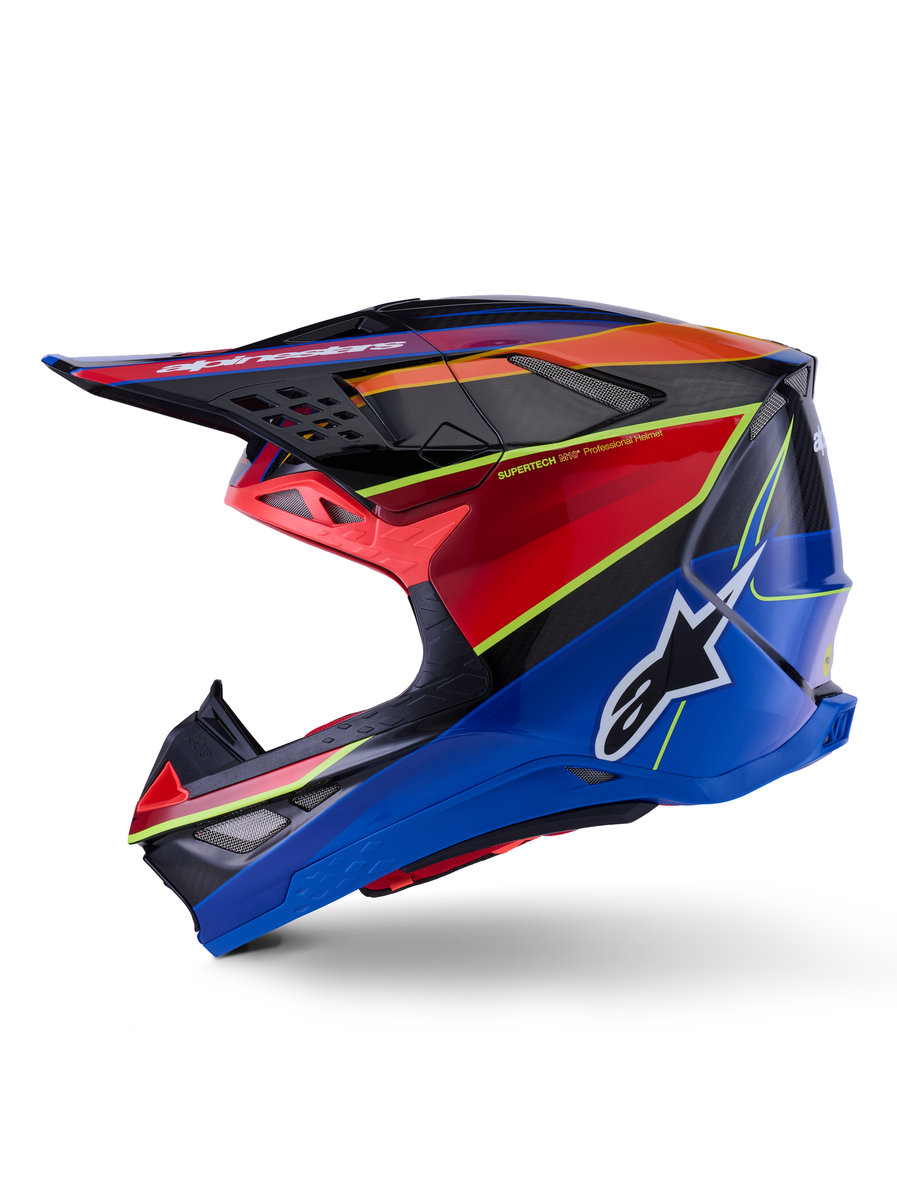 SUPERTECH S-M10 ERA HELMET BLU/RD/YLW FLUO GLOSSY MD