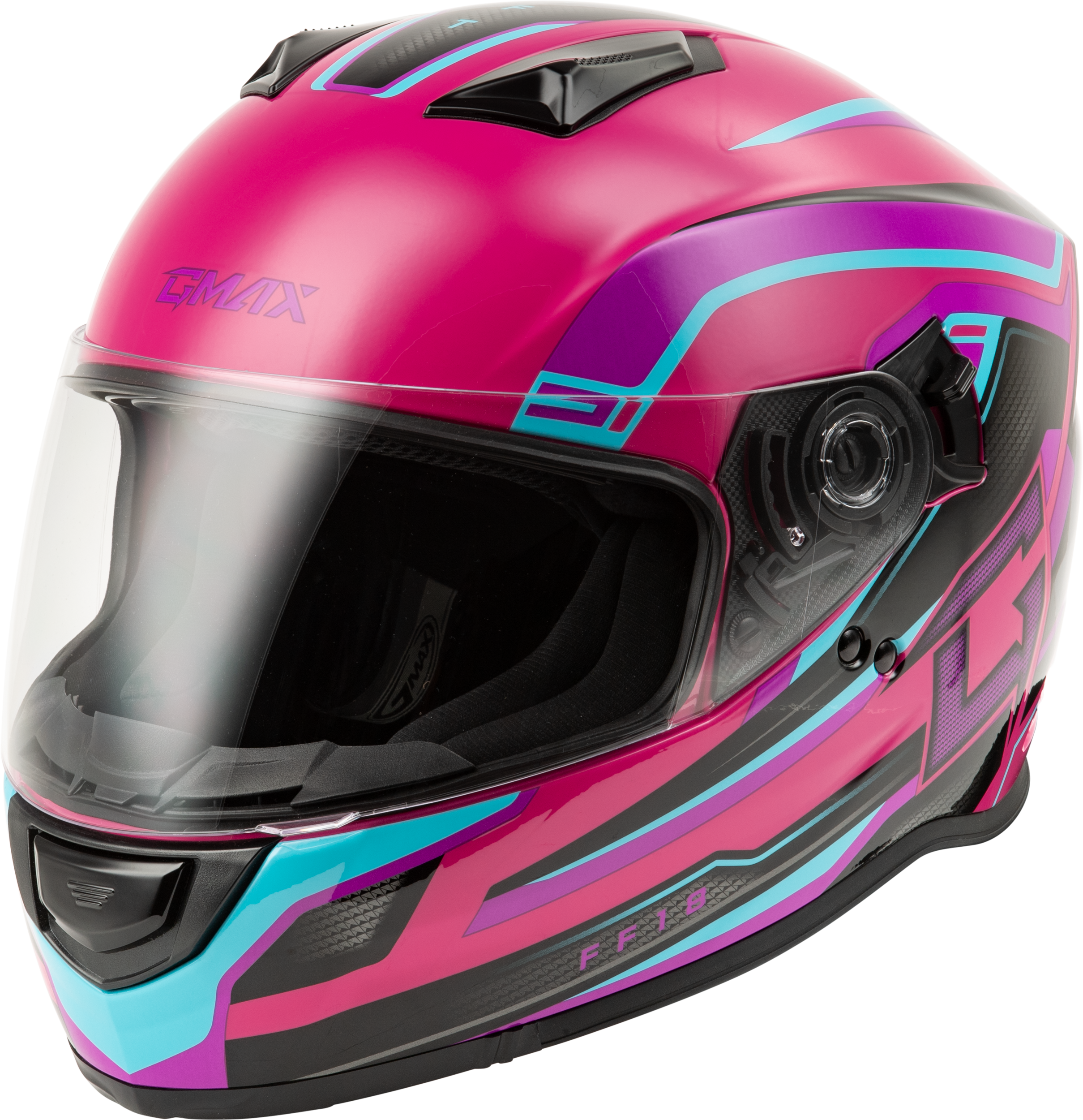 FF-18 DRIFT HELMET PINK/BLUE/BLACK 2X