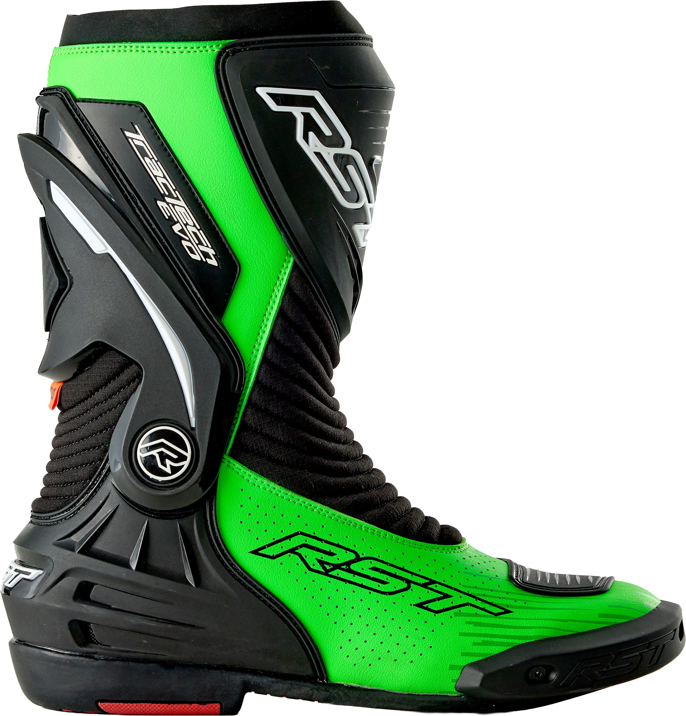 TRACTECH EVO D3O BOOT BLACK/FLO GREEN 8