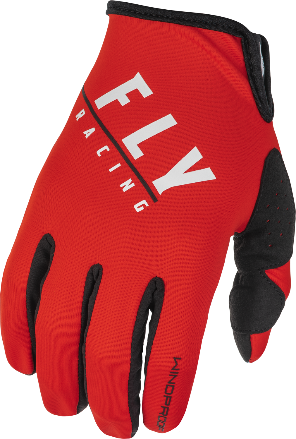 YOUTH WINDPROOF GLOVES BLACK/RED SZ 06