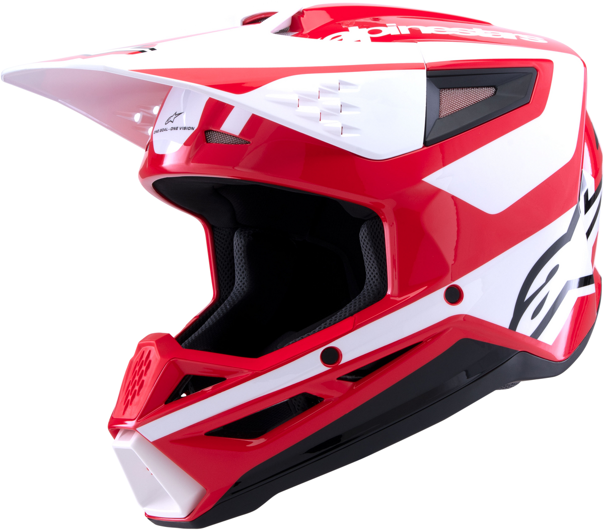SM3 HEAT HELMET RED/WHITE/BLACK GLOSSY LG