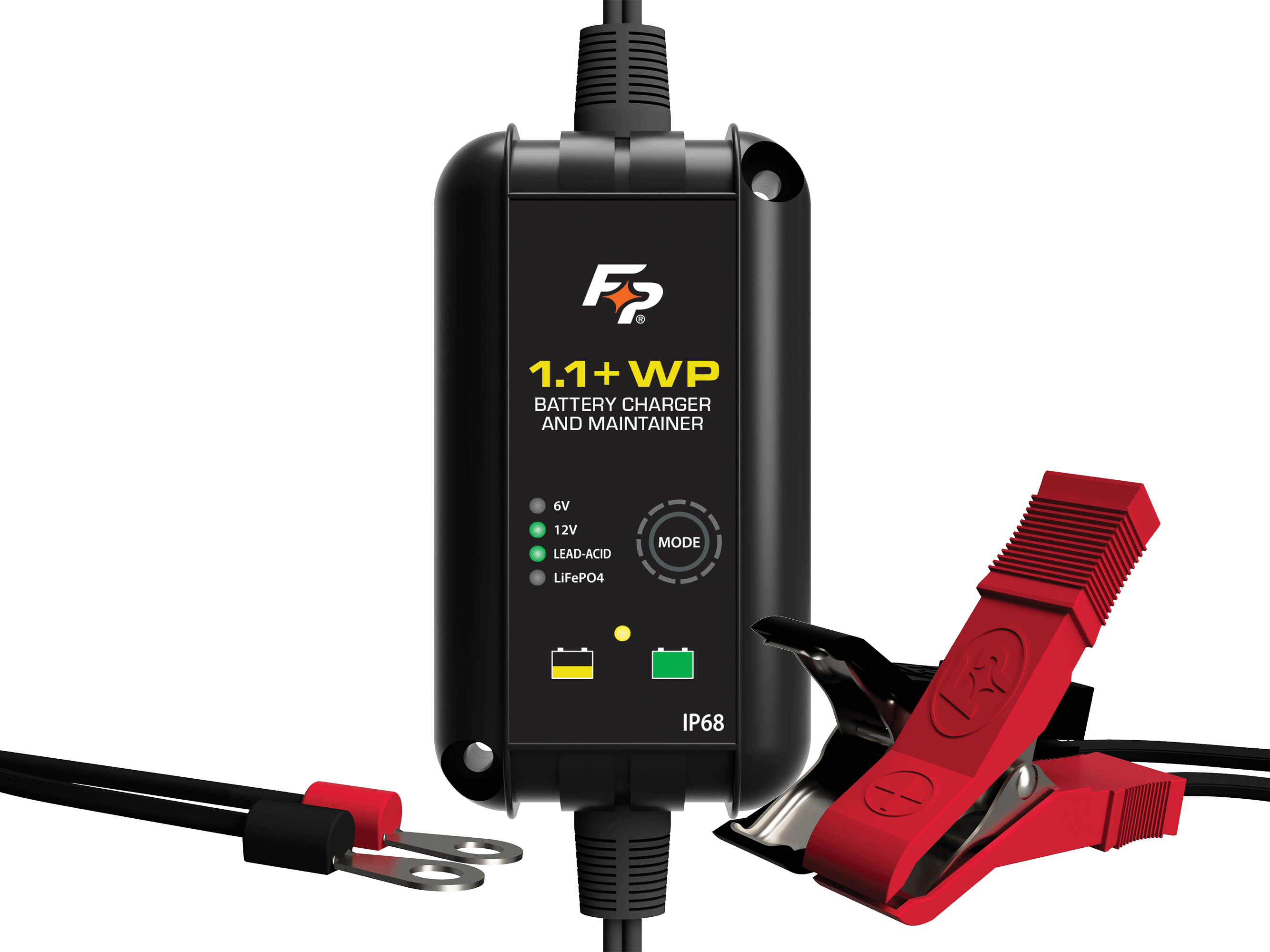BATTERY CHARGER IP68 WATERPROOF 6V/12V 1.1A