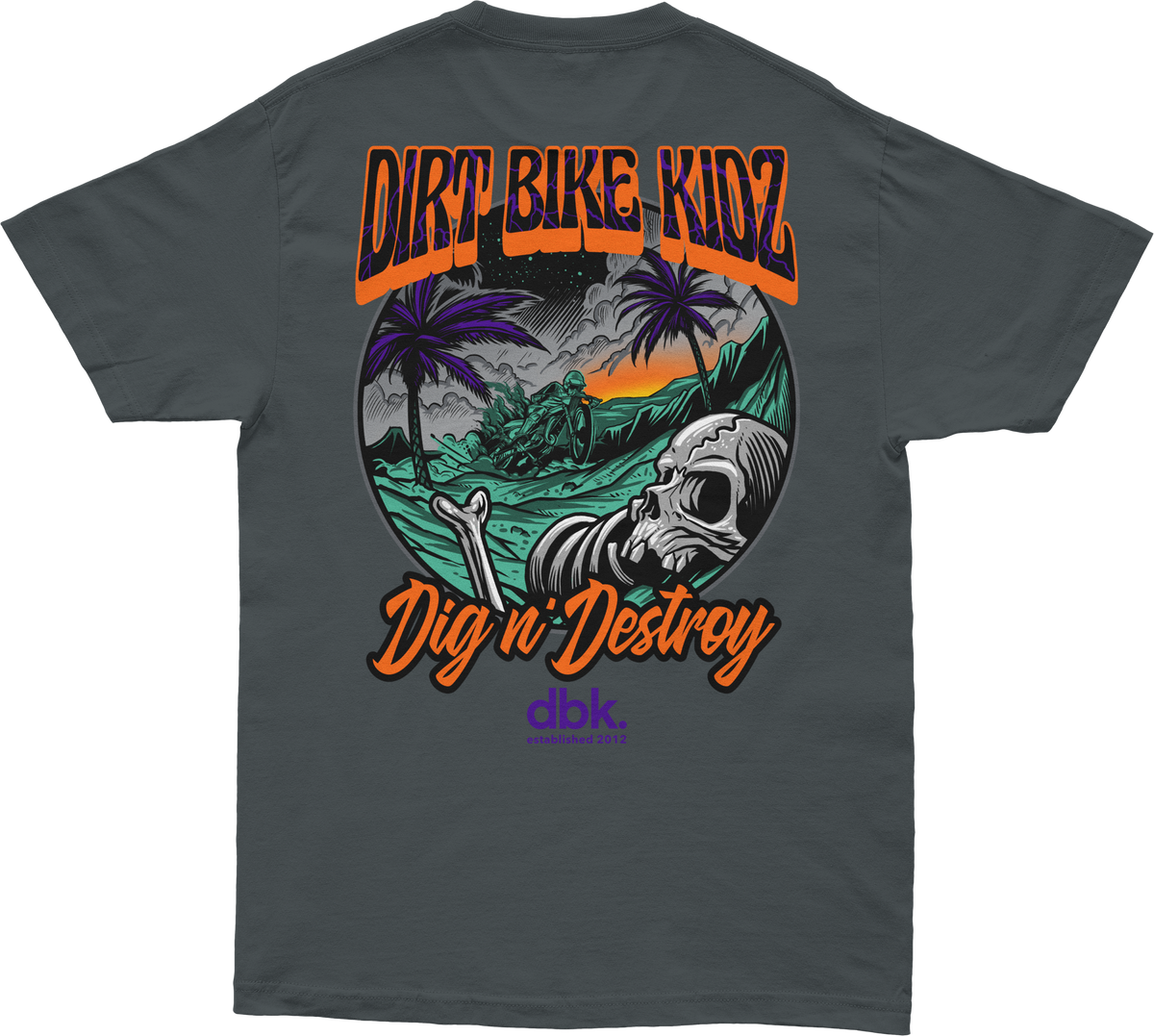 BONEYARD TEE CHARCOAL SM