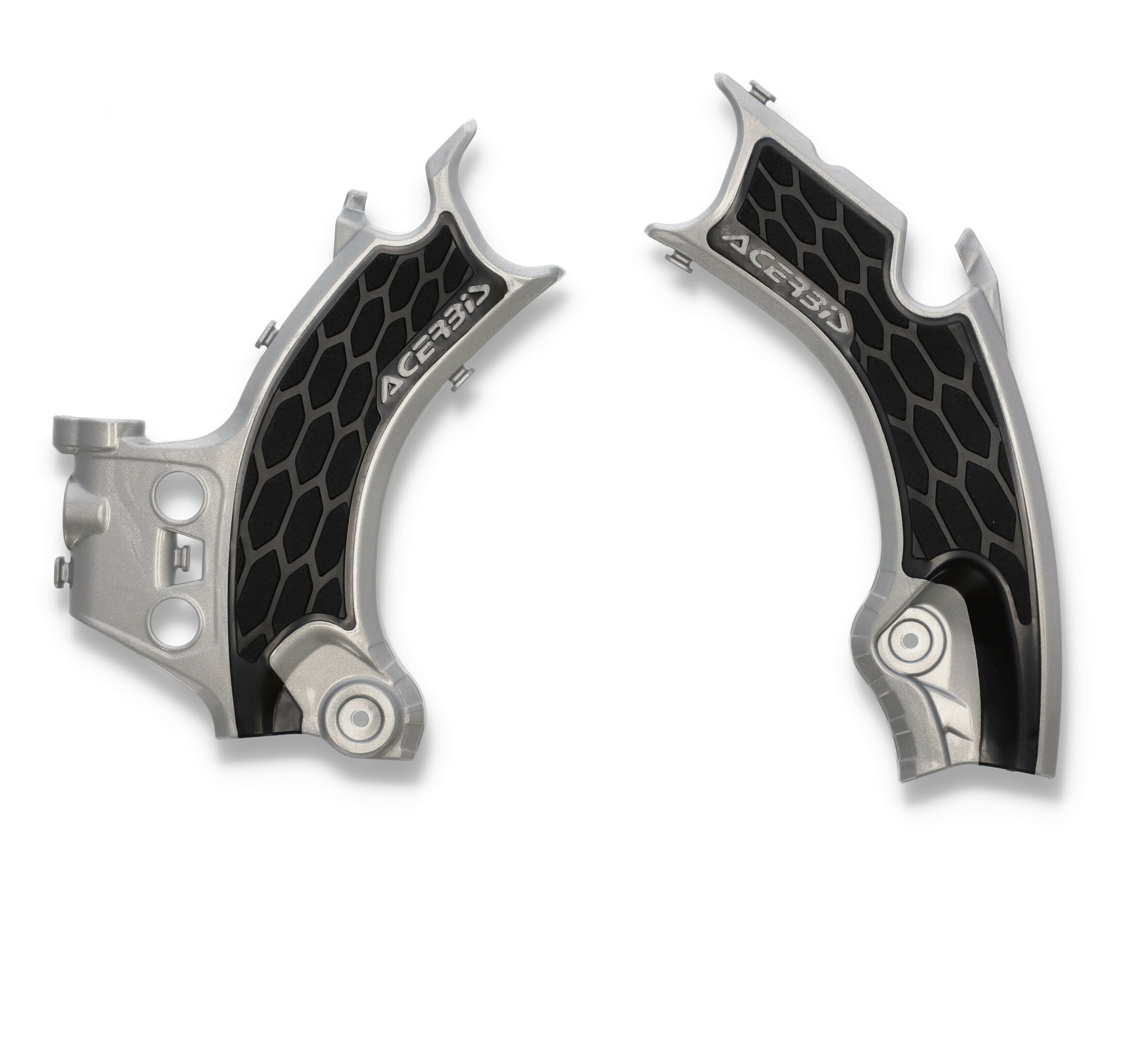 FRAME GUARDS- X-GRIP SILVER/BLACK