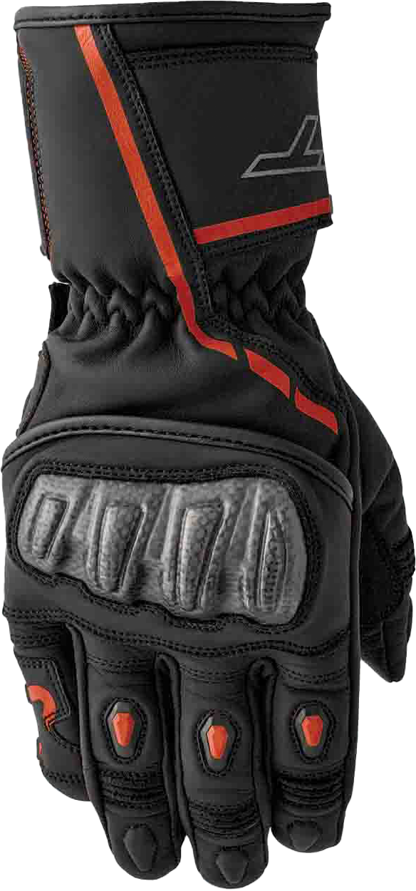 S1 GLOVE BLK/RED LEATHER MD