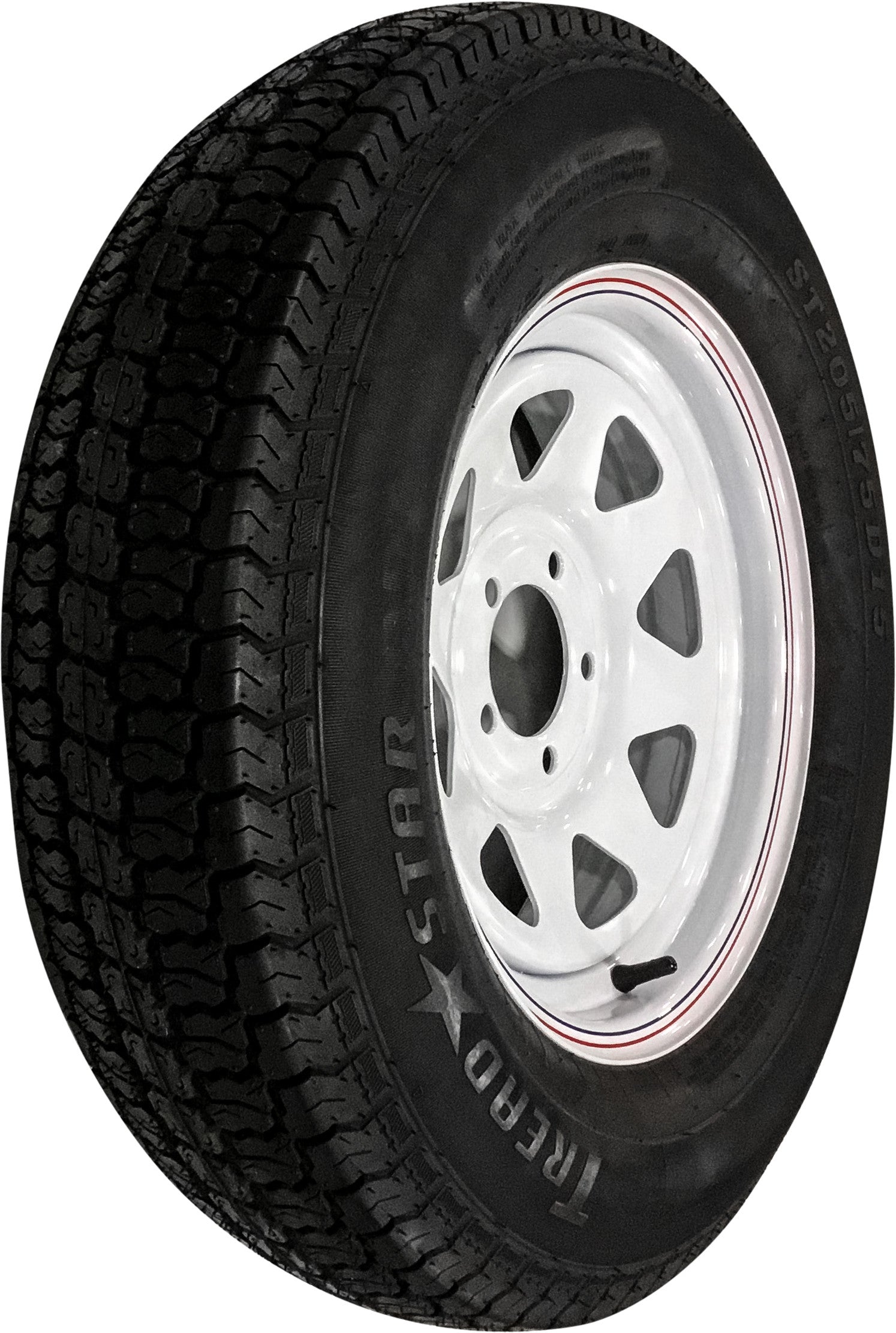 TRAILER TIRE AND WHEEL ASSEMBLY WHITE